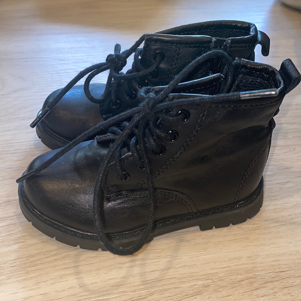 Zara Kids Black leather boots